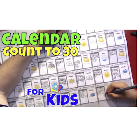 How To Count To 30 Calendar For Kids | Cool Math For Kids