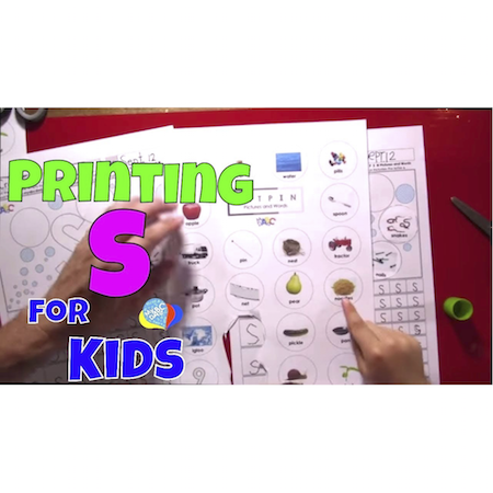 Lean How To Print Letter S For Kids | Language Arts For Kids