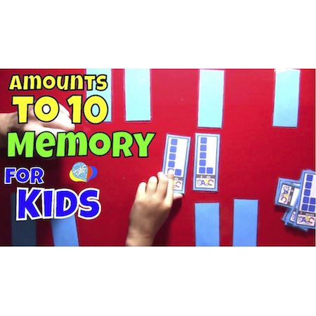 How To Learn Number Amounts To 10 With Memory Math Games For Kids