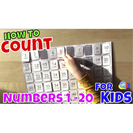 How To Count Numbers 1-20 For Kids | 100s Chart Math