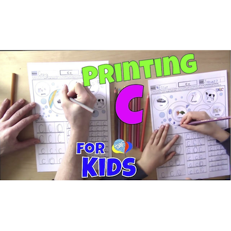Learn How To Print Letter C For Kids | Language Arts Kids
