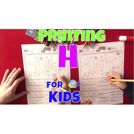 Learn How To Print Letter H For Kids | Language Arts For Kids
