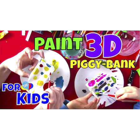 Learn How To Paint 3D Piggy-Banks | Creative Art Kids