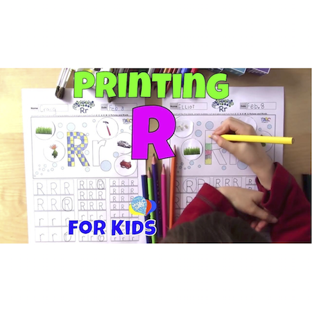 Learn How To Print Letter R For Kids | Language Arts For Kids