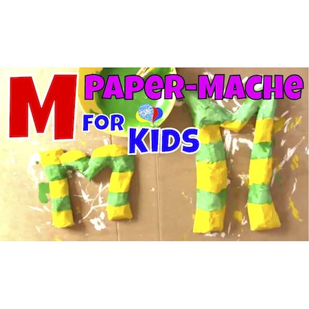 M Paper-Mache For Kids | How To Make Letter M 3D