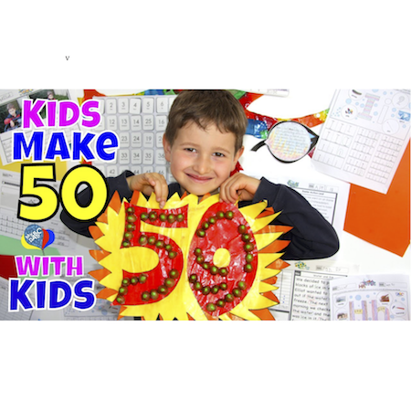 Kids Learn How To Make Number 50 With Kids